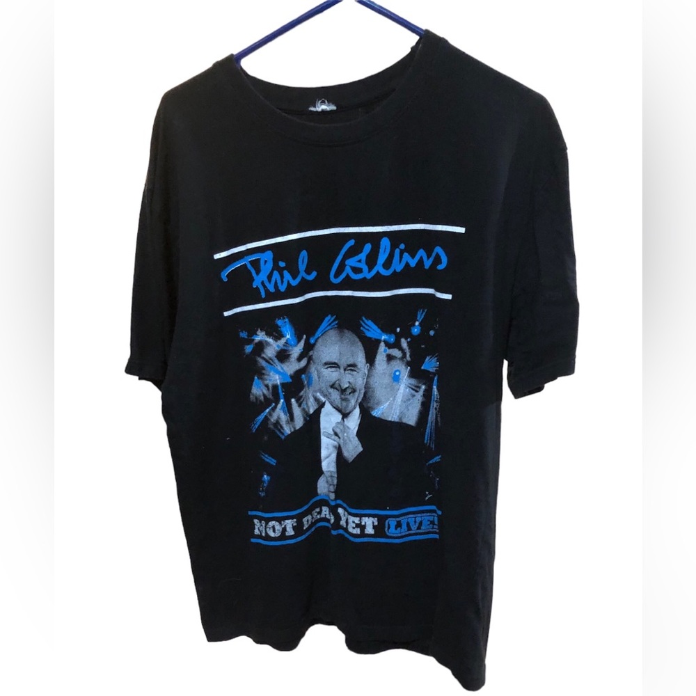 Phil Collins Double sided 2018 Tour shirt Not Dead Yet  Medium unisex